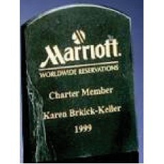 Black Genuine Marble Book Shape Plaque (4"x5")