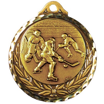 Stock Diamond Struck Medal (Hockey) 2 3/4"