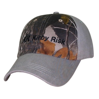 Camouflage Cap w/Solid Color Cap & Camouflage Front