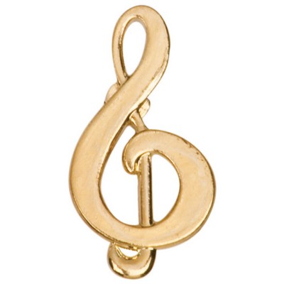 Chenille Insignia Pin - "Music" - "Treble Clef"