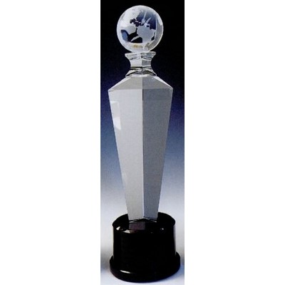 Crystal Globe Award (13"x3 9/16")