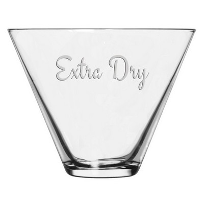 13.5 oz Stemless Martini Glass (Deep Etch)