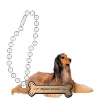 Afghan Hound Dog Promotional Key Chain w/ Black Back (10 Square Inch)