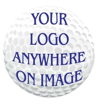 Golf Ball Magnet w/ Full Magnetic Back (10 Square Inch)