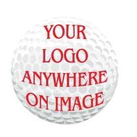 Golf Ball Promotional Magnet w/ Strip Magnet (10 Square Inch)