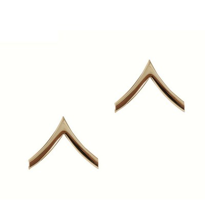 Polished Gold Military Private Insignia Pin