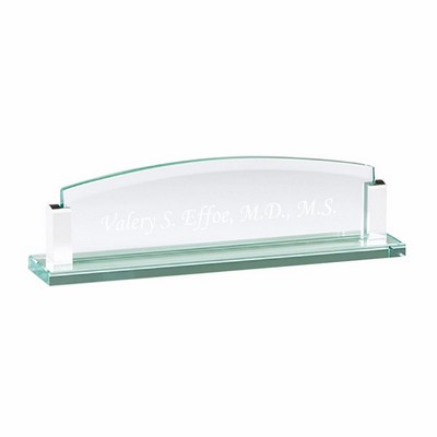 Glass Desk Name Plate