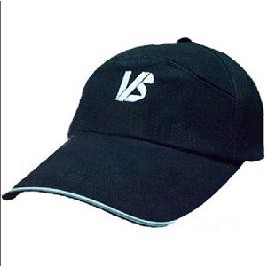 100% Cotton Baseball Cap w/ Long Visor & Contrast Trim