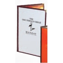 Chelsea Piers Double Panel/3 View Menu Jacket w/ Clear Back (Holds 5 1/2"x8 1/2" Inserts)