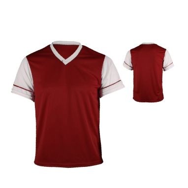 Adult Dazzle Cloth V-Neck Soccer Jersey Shirt w/ Contrasting Sleeve