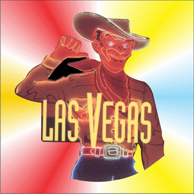 Vegas Vic Neon Cowboy Metal Photo Magnet (2.5" Square)
