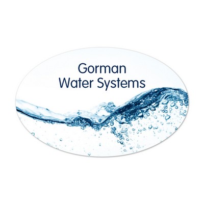 Full Color 50 Mil Name Badge (1.5"X2.375") Oval - No personalization included