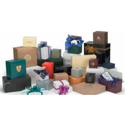 Matte Colors on Kraft 1 Piece Gift Box (4"x4"x4")