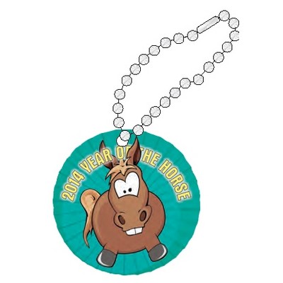 2014 Year of the Horse Promotional Key Chain w/ Black Back (12 Square Inch)