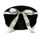 Oval Black Fabric Covered Wine Bottle & Glass Gift Box