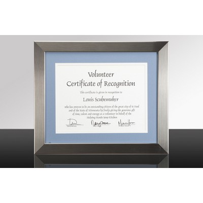 ACHIEVE: Silver Wrap Wood Framed Certificate Wall Frame