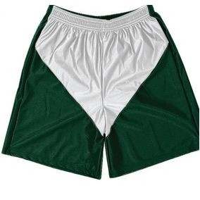 Youth Cool Mesh Front Triangle Panel Athletic Short w/ 7" Inseam