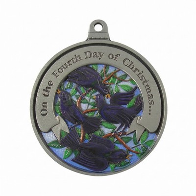 Twelve Days of Christmas 3D Gallery Print Mini Ornament (Day 4 - Four Calling Birds)