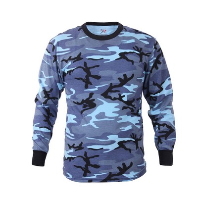 Sky Blue Camouflage Long Sleeve T-Shirt (S to XL)
