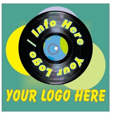 33 RPM LP/Album Metal Photo Magnet w/ Full Back Magnet (2.5" Square)