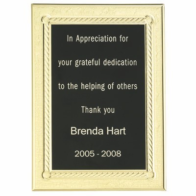 Screened Aluminum Plate w/Florentine Edges (7"x10")