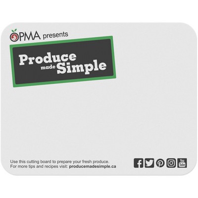 Flexible Cutting Board on FDA approved .030 clear plastic (11.5" x 14.75") Sub-Surface Full Color