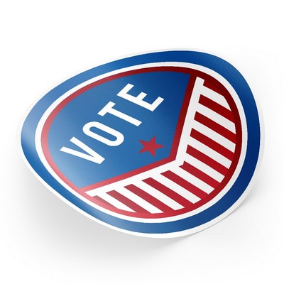 2.5" dia. Kwik-Ship White Vinyl Removable Screen Print Circle Decal