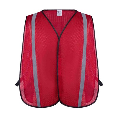 Economy Red Mesh Safety Vest