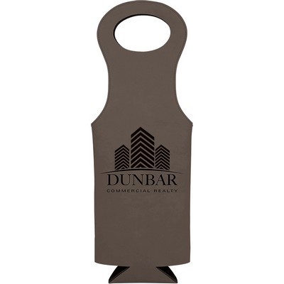 Leatherette Wine Bag (Gray)