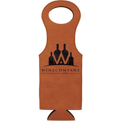 Leatherette Wine Bag (Rawhide Tan)