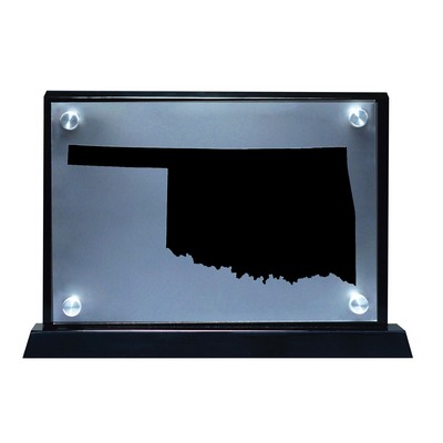 Floating Oklahoma Map Shape Award