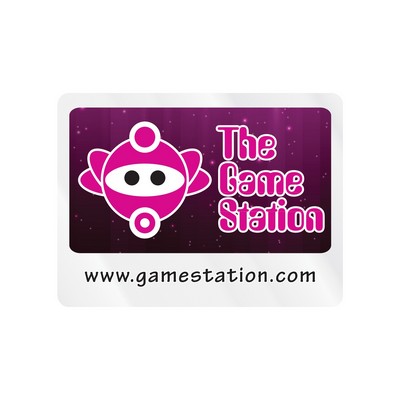 Rectangle Sticker | Round Corners | 3" x 4"| Clear Static | Static Face | Digital