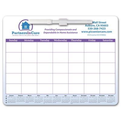 Memo Board Calendar w/ Rem Adh