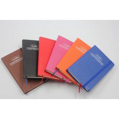 High Quality Small Size PU Cover Pocket Notebook With Elestic String