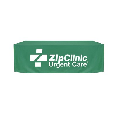 8' Closed-back Zipper Fitted Polyester Tablecloth