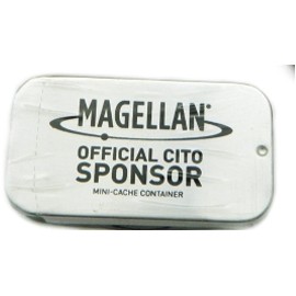 Silver Slider Tin Filled w/ Power Mints (2 1/8"x1 1/8"x3/8")