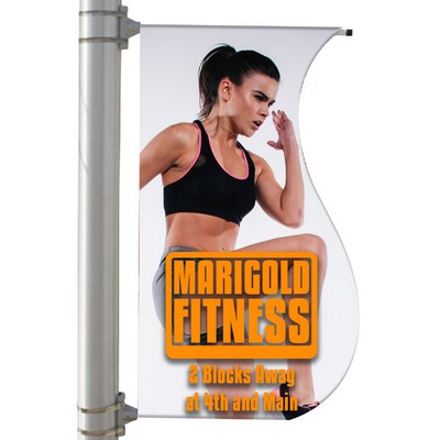 30" Single Sided Pole Banner - S-Shaped