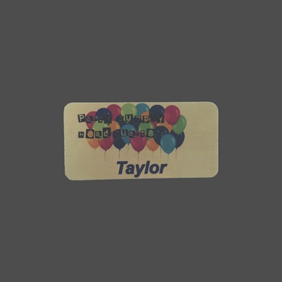 Gold Metal Full Color Name Badge (1½"x3")