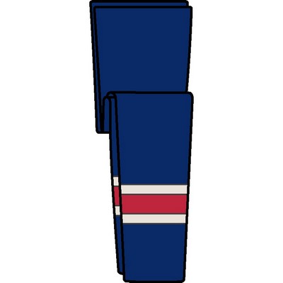 New York Pro Series Navy Blue Sock w/White & Red Stripes