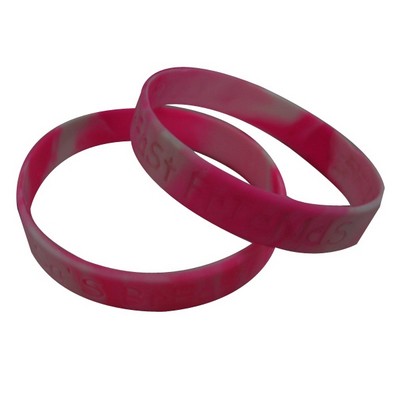 1" Breast Cancer Awareness Debossed Wristbands