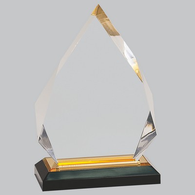 5 1/4" x 7 3/4" Gold Diamond Impress Acrylic Award