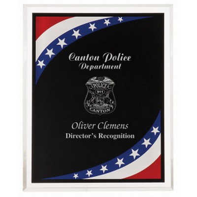 Stars & Stripes Border Clear-Plaque Acrylic (9" x 11")