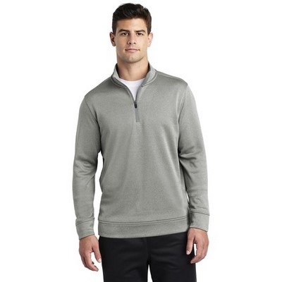 Sport-Tek ® PosiCharge ® Sport-Wick ® Heather Fleece 1/4-Zip Pullover.