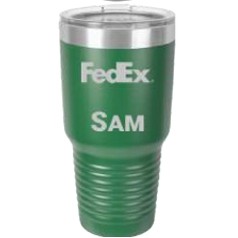 30 Oz. Polar Camel Green Ringneck Vacuum Insulated Tumbler w/Clear Lid