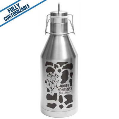64 Oz. Polar Camel Stainless Steel Vacuum Insulated Growler w/Swing Top Lid