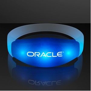 Blue LED Steady Illumination Stretch Bracelet - PRINTED