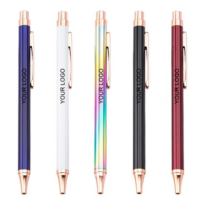 Luxury Rainbow Metal Ballpoint Pens for Office and Desk Use