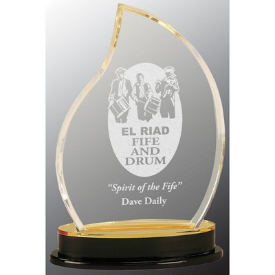 8 1/4" Gold Flame Impress Acrylic Award