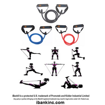 iBank ® Single Resistance Exercise Band with Comfortable Handles