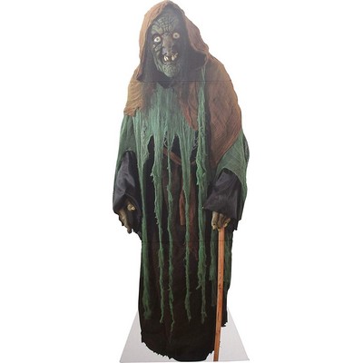 Green Witch Halloween Cardboard Cutout Stand Up| Standee Picture Poster Photo Print 5' Tall